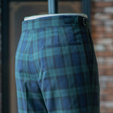 IGT BLACK WATCH 2PLEATED COTTON TROUSERS