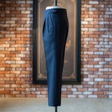 IGT MARLING&EVANS HOUNDS TOOTH FLANNEL TAPERED TROUSERS