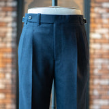 IGT MARLING&EVANS HOUNDS TOOTH FLANNEL TAPERED TROUSERS