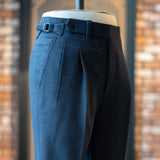 IGT MARLING&EVANS HOUNDS TOOTH FLANNEL TAPERED TROUSERS