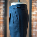 IGT MARLING&EVANS HOUNDS TOOTH FLANNEL TAPERED TROUSERS