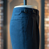 IGT MARLING&EVANS HOUNDS TOOTH FLANNEL TAPERED TROUSERS