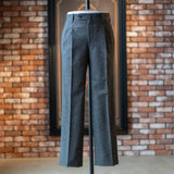 IGT VBC GRAY FLANNEL TAPERED TROUSERS