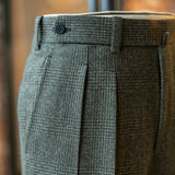 IGT MARLING & EVANS GLEN CHECK FLANNEL TAPERED TROUSERS