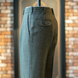 IGT MARLING & EVANS GLEN CHECK FLANNEL TAPERED TROUSERS