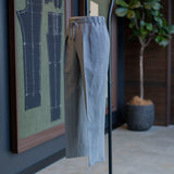IGT LINEN STRIPE TAPERED EASY TROUSERS
