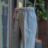 IGT LINEN STRIPE TAPERED EASY TROUSERS
