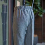 IGT LINEN STRIPE TAPERED EASY TROUSERS