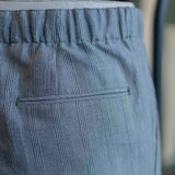 IGT LINEN STRIPE TAPERED EASY TROUSERS