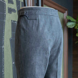 IGT BIO WASH DENIM 2PLEATS TROUSERS