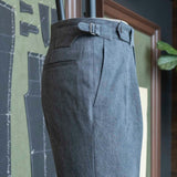 IGT BIO WASH DENIM 2PLEATS TROUSERS