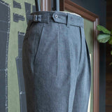 IGT BIO WASH DENIM 2PLEATS TROUSERS