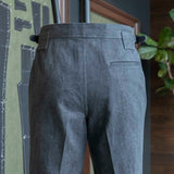 IGT BIO WASH DENIM 2PLEATS TROUSERS