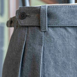 IGT BIO WASH DENIM 2PLEATS TROUSERS