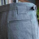 IGT BIO WASH DENIM 2PLEATS TROUSERS