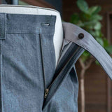 IGT BIO WASH DENIM 2PLEATS TROUSERS