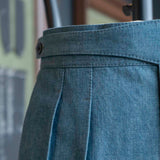 IGT BIO WASH DENIM GURKHA TROUSERS