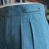 IGT BIO WASH DENIM GURKHA TROUSERS