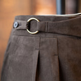 O-RING ULTRASUEDE 2PLEATED SHORTS