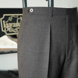 IGT DARK BROWN FRESCO TROUSERS