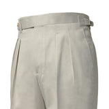IGT COTTON CHINO SIDE ADJUSTER TROUSERS IVORY