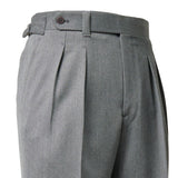 IGT COVERT CLOTH SIDE ADJUSTER TROUSERS LIGHT GRAY