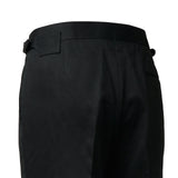 IGT COTTON CHINO SIDE ADJUSTER TROUSERS BLACK