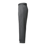 IGT COVERT CLOTH SIDE ADJUSTER TROUSERS CHARCOAL GRAY
