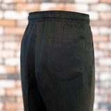IGT BLACK LINEN EASY TROUSERS