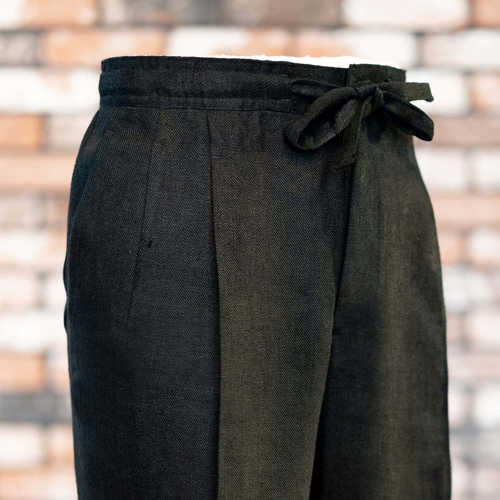 IGT BLACK LINEN EASY TROUSERS – 五十嵐トラウザーズ 公式サイト