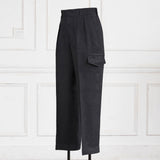 IGT BLACK LINEN DRESS CARGO TROUSER