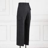 IGT BLACK LINEN DRESS CARGO TROUSER