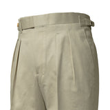 IGT COTTON CHINO SIDE ADJUSTER TROUSERS BEIGE