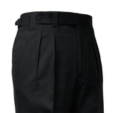 IGT COTTON CHINO SIDE ADJUSTER TROUSERS BLACK