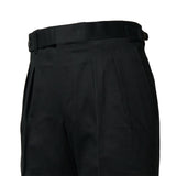 IGT COTTON CHINO SIDE ADJUSTER TROUSERS BLACK