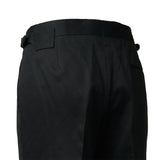 IGT COTTON CHINO SIDE ADJUSTER TROUSERS BLACK