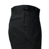 IGT COTTON CHINO SIDE ADJUSTER TROUSERS BLACK