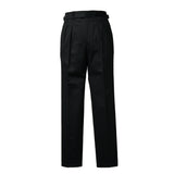 IGT COTTON CHINO SIDE ADJUSTER TROUSERS BLACK