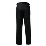 IGT COTTON CHINO SIDE ADJUSTER TROUSERS BLACK