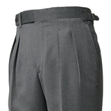 IGT COVERT CLOTH SIDE ADJUSTER TROUSERS CHARCOAL GRAY