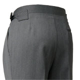 IGT COVERT CLOTH SIDE ADJUSTER TROUSERS CHARCOAL GRAY