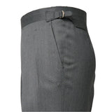IGT COVERT CLOTH SIDE ADJUSTER TROUSERS CHARCOAL GRAY