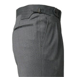 IGT COVERT CLOTH SIDE ADJUSTER TROUSERS CHARCOAL GRAY