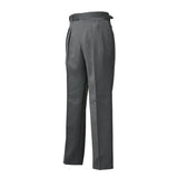 IGT COVERT CLOTH SIDE ADJUSTER TROUSERS CHARCOAL GRAY
