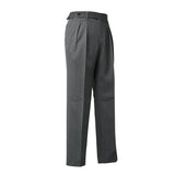 IGT COVERT CLOTH SIDE ADJUSTER TROUSERS CHARCOAL GRAY