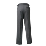 IGT COVERT CLOTH SIDE ADJUSTER TROUSERS CHARCOAL GRAY