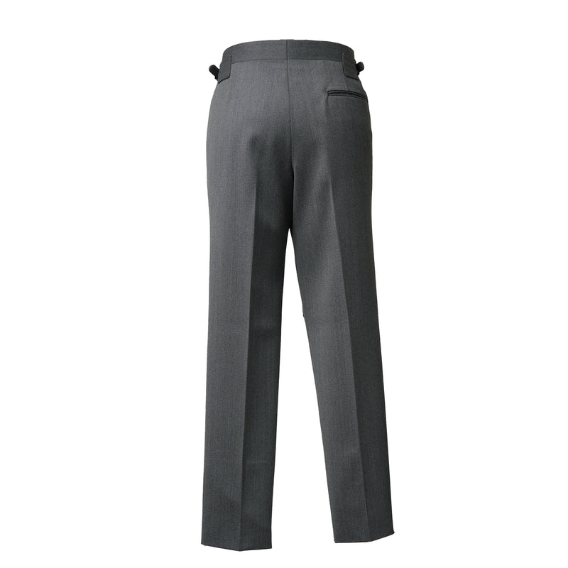 IGT COVERT CLOTH SIDE ADJUSTER TROUSERS CHARCOAL GRAY | IGTF2026