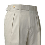 IGT COTTON CHINO SIDE ADJUSTER TROUSERS IVORY