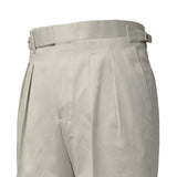 IGT COTTON CHINO SIDE ADJUSTER TROUSERS IVORY