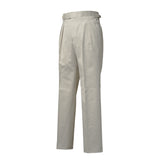 IGT COTTON CHINO SIDE ADJUSTER TROUSERS IVORY